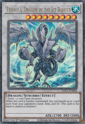 Trishula, Dragon of the Ice Barrier (Duel Terminal) [HAC1-EN054] Parallel Rare - Trinity Hobby