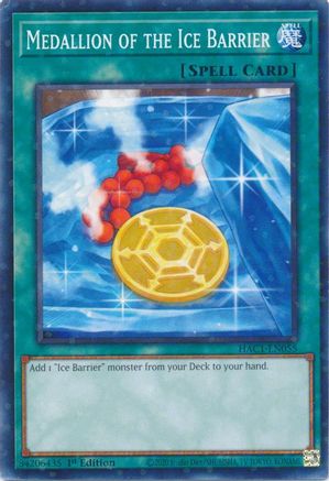 Medallion of the Ice Barrier (Duel Terminal) [HAC1-EN055] Parallel Rare - Trinity Hobby