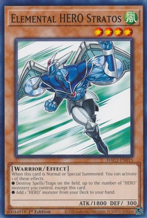 Elemental HERO Stratos [HAC1-EN015] Common - Trinity Hobby