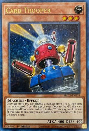 Card Trooper (Duel Terminal) [HAC1-EN016] Parallel Rare - Trinity Hobby