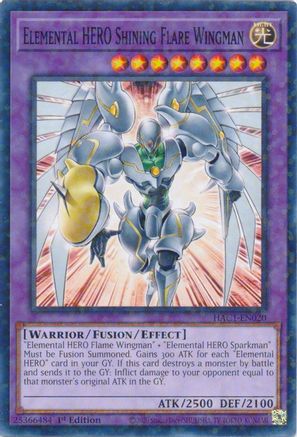 Elemental HERO Shining Flare Wingman (Duel Terminal) [HAC1-EN020] Parallel Rare - Trinity Hobby