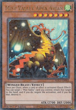 Mist Valley Apex Avian (Duel Terminal) [HAC1-EN062] Parallel Rare - Trinity Hobby