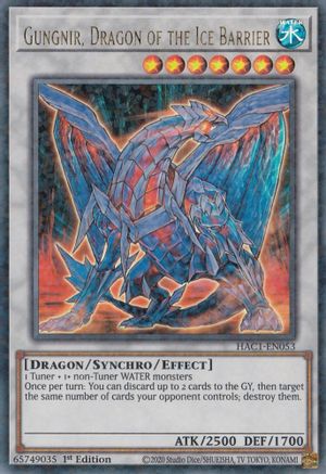 Gungnir, Dragon of the Ice Barrier (Duel Terminal) [HAC1-EN053] Parallel Rare - Trinity Hobby