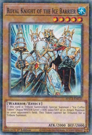 Royal Knight of the Ice Barrier (Duel Terminal) [HAC1-EN032] Parallel Rare - Trinity Hobby