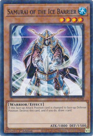 Samurai of the Ice Barrier (Duel Terminal) [HAC1-EN038] Parallel Rare - Trinity Hobby
