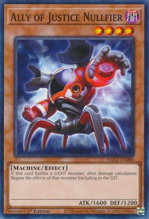 Ally of Justice Nullfier [HAC1-EN080] Common - Trinity Hobby