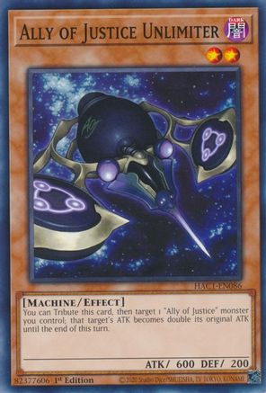 Ally of Justice Unlimiter [HAC1-EN086] Common - Trinity Hobby