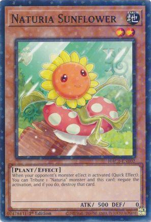 Naturia Sunflower (Duel Terminal) [HAC1-EN102] Parallel Rare - Trinity Hobby