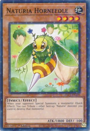 Naturia Horneedle (Duel Terminal) [HAC1-EN105] Parallel Rare - Trinity Hobby