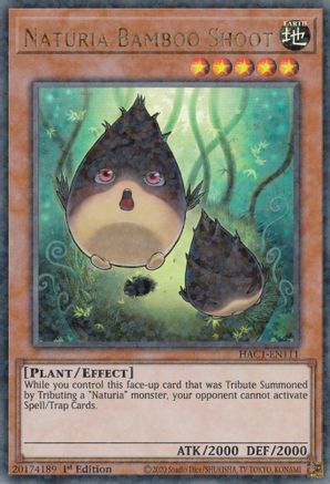 Naturia Bamboo Shoot (Duel Terminal) [HAC1-EN111] Parallel Rare - Trinity Hobby