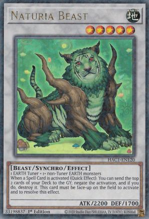 Naturia Beast (Duel Terminal) [HAC1-EN120] Parallel Rare - Trinity Hobby