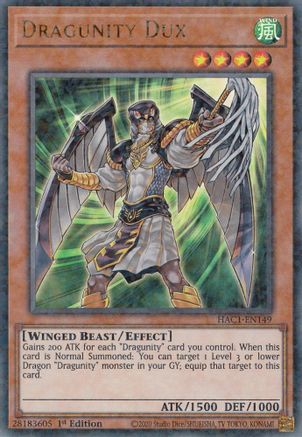 Dragunity Dux (Duel Terminal) [HAC1-EN149] Parallel Rare - Trinity Hobby