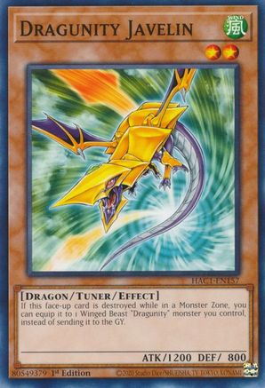 Dragunity Javelin [HAC1-EN157] Common - Trinity Hobby