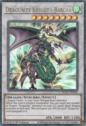 Dragunity Knight - Barcha (Duel Terminal) [HAC1-EN165] Parallel Rare - Trinity Hobby