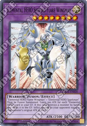 Elemental HERO Shining Flare Wingman [HAC1-EN020] Common - Trinity Hobby