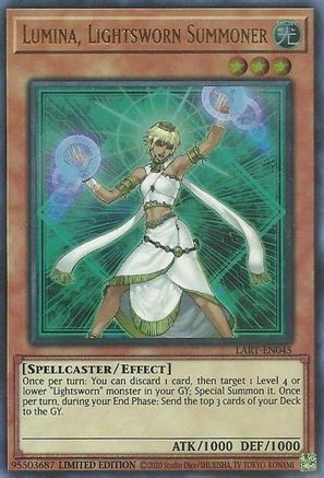 Lumina, Lightsworn Summoner [LART-EN045] Ultra Rare - Trinity Hobby