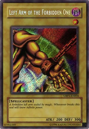 Left Arm of the Forbidden One [UBP1-EN004] Secret Rare - Trinity Hobby