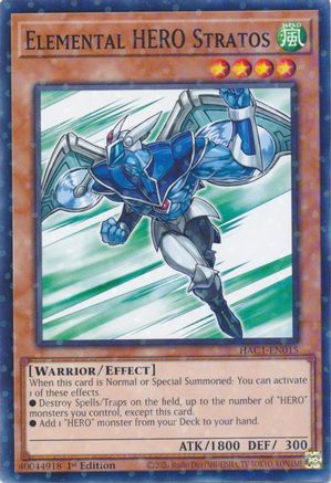 Elemental HERO Stratos (Duel Terminal) [HAC1-EN015] Common - Trinity Hobby