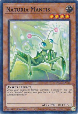 Naturia Mantis (Duel Terminal) [HAC1-EN113] Common - Trinity Hobby