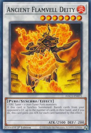 Ancient Flamvell Deity [HAC1-EN075] Parallel Rare - Trinity Hobby