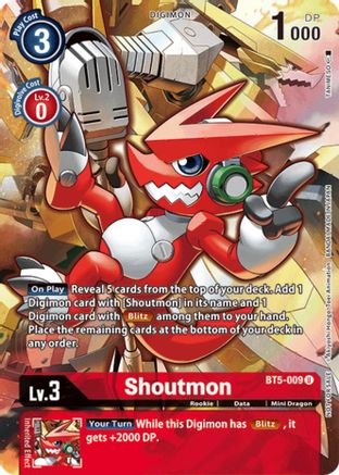 Shoutmon [BT5-009] (Tamer's Evolution Box 2) [Battle of Omni Promos] - Trinity Hobby