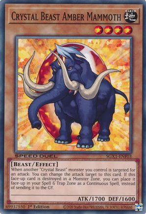 Crystal Beast Amber Mammoth [SGX1-ENF03] Common - Trinity Hobby