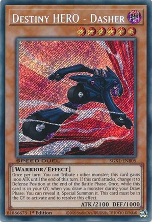 Destiny HERO - Dasher [SGX1-ENB05] Secret Rare - Trinity Hobby