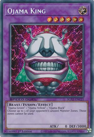 Ojama King [SGX1-ENC21] Secret Rare - Trinity Hobby