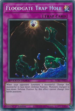 Floodgate Trap Hole [SGX1-ENI23] Secret Rare - Trinity Hobby