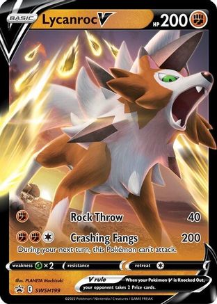 Lycanroc V (SWSH199) [Sword & Shield: Black Star Promos] - Trinity Hobby