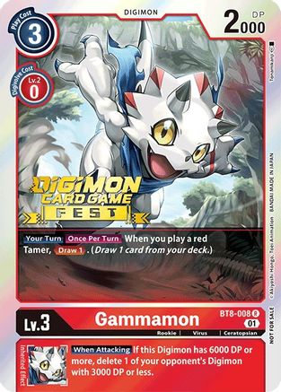 Gammamon [BT8-008] (Digimon Card Game Fest 2022) [New Awakening Promos] - Trinity Hobby