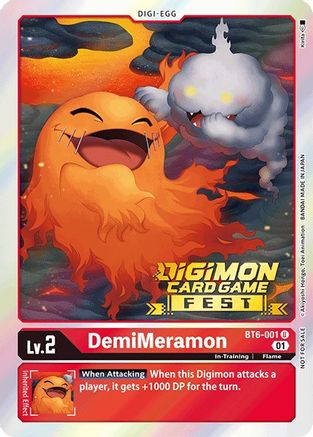 DemiMeramon [BT6-001] (Digimon Card Game Fest 2022) [Double Diamond Promos] - Trinity Hobby