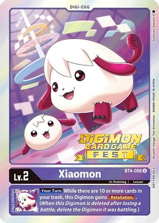 Xiaomon [BT4-006] (Digimon Card Game Fest 2022) [Great Legend Promos] - Trinity Hobby