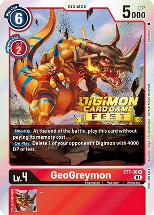 GeoGreymon [ST7-06] (Digimon Card Game Fest 2022) [Starter Deck: Gallantmon Promos] - Trinity Hobby