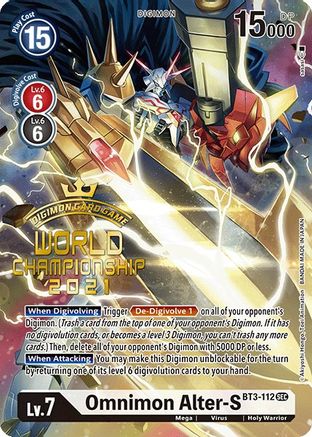 Omnimon Alter-S [BT3-112] (World Championship 2021) [Release Special Booster Promos] - Trinity Hobby