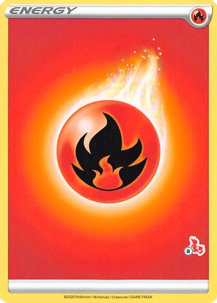 Fire Energy (Cinderace Stamp #8) [Battle Academy 2022] - Trinity Hobby