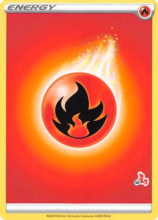 Fire Energy (Cinderace Stamp #10) [Battle Academy 2022] - Trinity Hobby