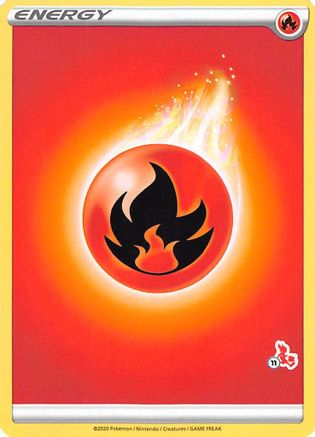 Fire Energy (Cinderace Stamp #11) [Battle Academy 2022] - Trinity Hobby
