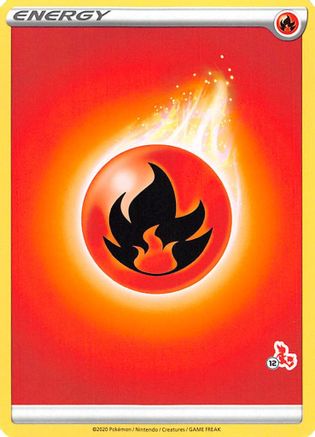 Fire Energy (Cinderace Stamp #12) [Battle Academy 2022] - Trinity Hobby