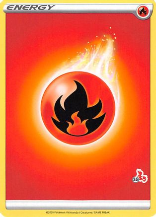 Fire Energy (Cinderace Stamp #22) [Battle Academy 2022] - Trinity Hobby