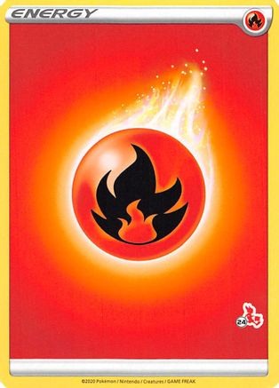 Fire Energy (Cinderace Stamp #24) [Battle Academy 2022] - Trinity Hobby