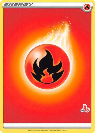 Fire Energy (Cinderace Stamp #26) [Battle Academy 2022] - Trinity Hobby