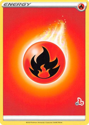 Fire Energy (Cinderace Stamp #32) [Battle Academy 2022] - Trinity Hobby