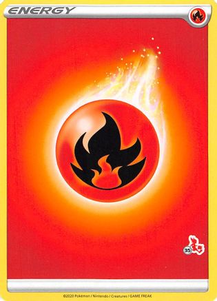 Fire Energy (Cinderace Stamp #35) [Battle Academy 2022] - Trinity Hobby