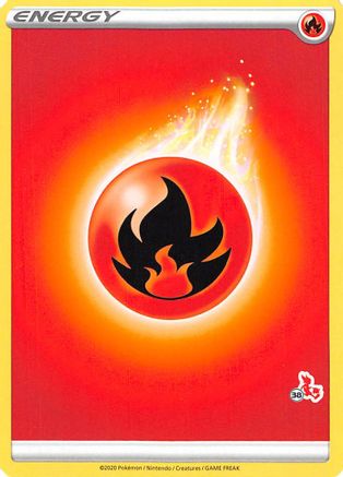 Fire Energy (Cinderace Stamp #38) [Battle Academy 2022] - Trinity Hobby