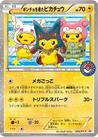 Poncho-wearing Pikachu - 203/XY-P Holofoil [XY Promos]
