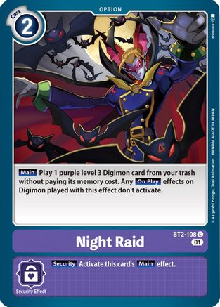 Night Raid [BT2-108] [Starter Deck: Parallel World Tactician] - Trinity Hobby