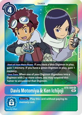 Davis Motomiya & Ken Ichijoji [BT8-088] [New Awakening] - Trinity Hobby