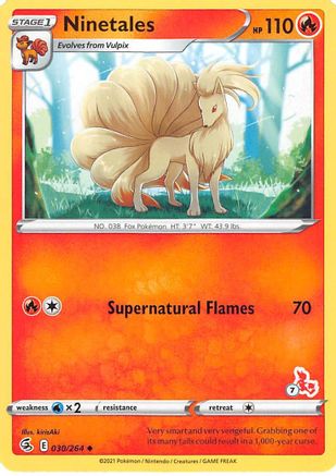 Ninetales (30/264) (Cinderace Stamp #7) [Battle Academy 2022] - Trinity Hobby