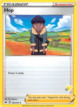 Hop (165/202) (Pikachu Stamp #13) [Battle Academy 2022] - Trinity Hobby